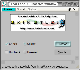 Teal Fade 2 - Inactive Window